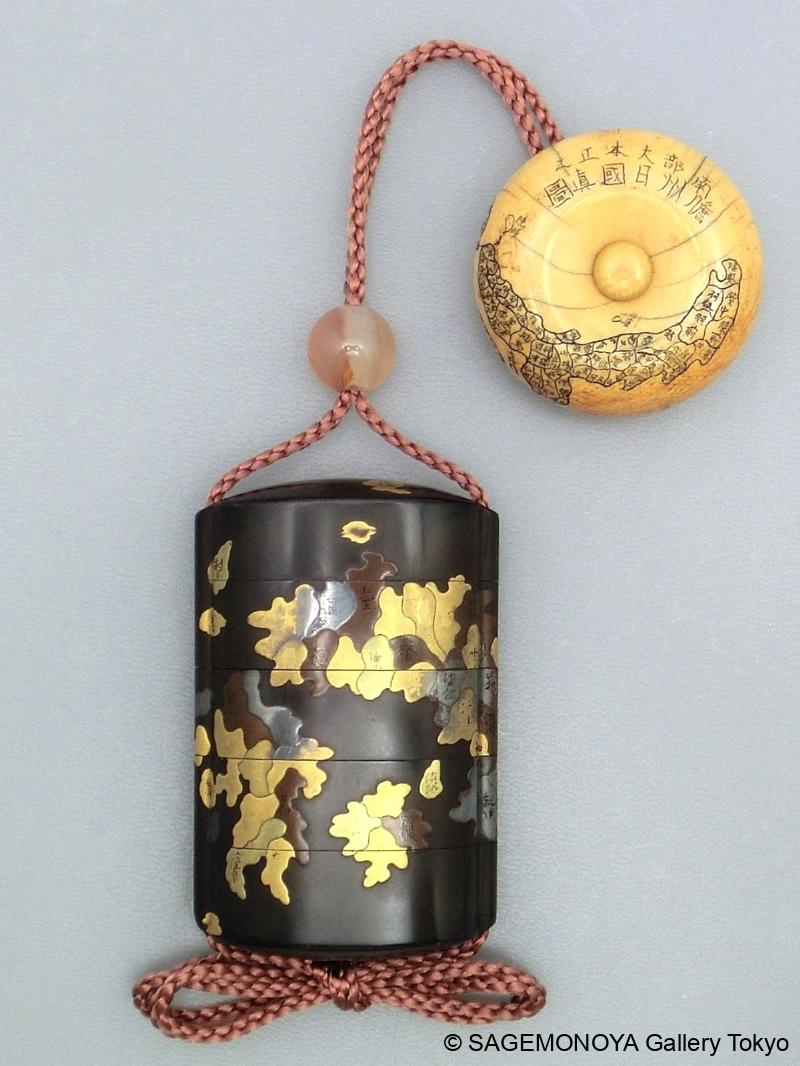 1229 二段印籠根付極細工