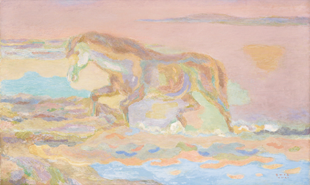 真作1960年代◇加藤版画研究所 木版 坂本繁二郎 坂本版 市川高麗