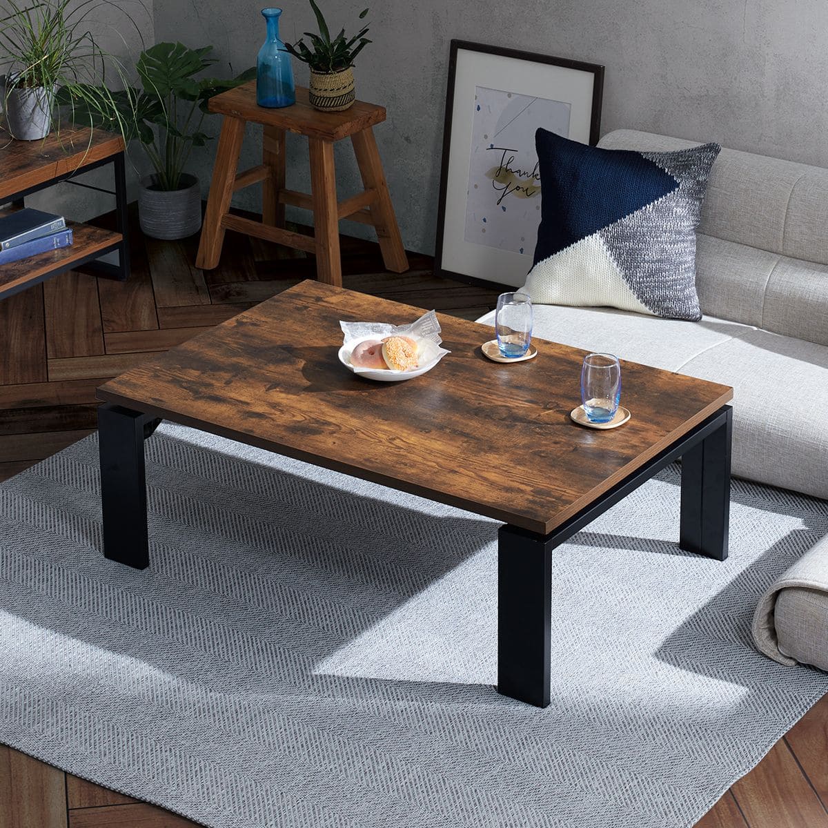 ニトリ こたつ テーブル フロットS 105 ヴィンテージBR