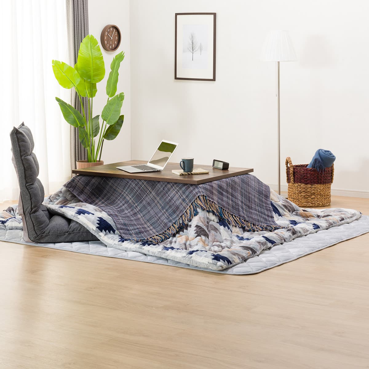 ニトリ 家具調こたつ フロットC105 ヴィンテージBR 木目調 コタツ 炬燵