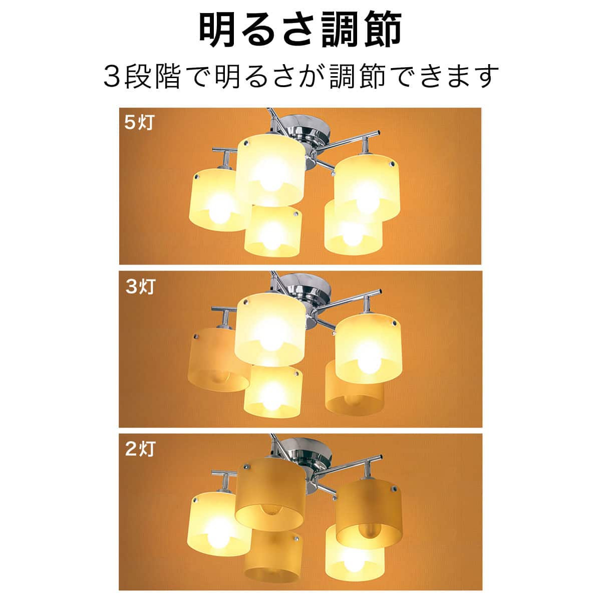 5灯式シーリングライト(C-080P-5) | ニトリネット【公式】 家具