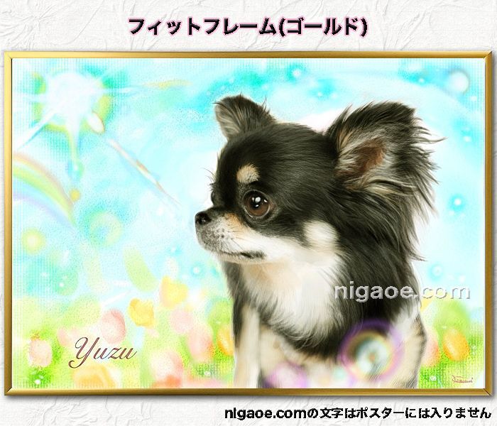 パピヨンのイラスト インテリアポスター