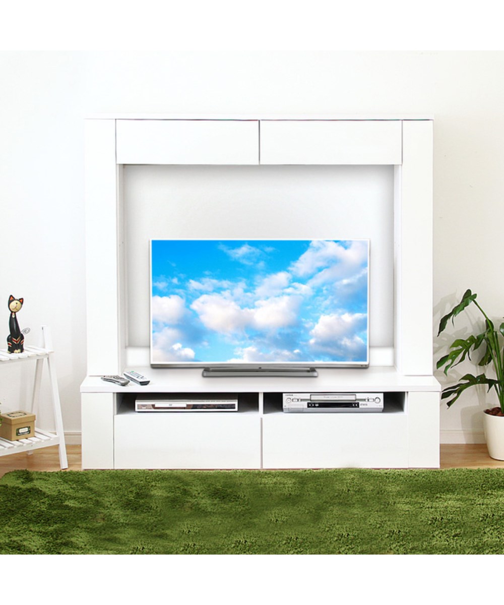 新品 大型テレビ対応 鏡面仕上げ ハイタイプテレビボード テレビ台