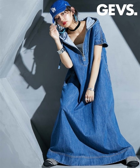 クレワン デニムドレス ワンピース SSサイズ クレワン デニムドレス