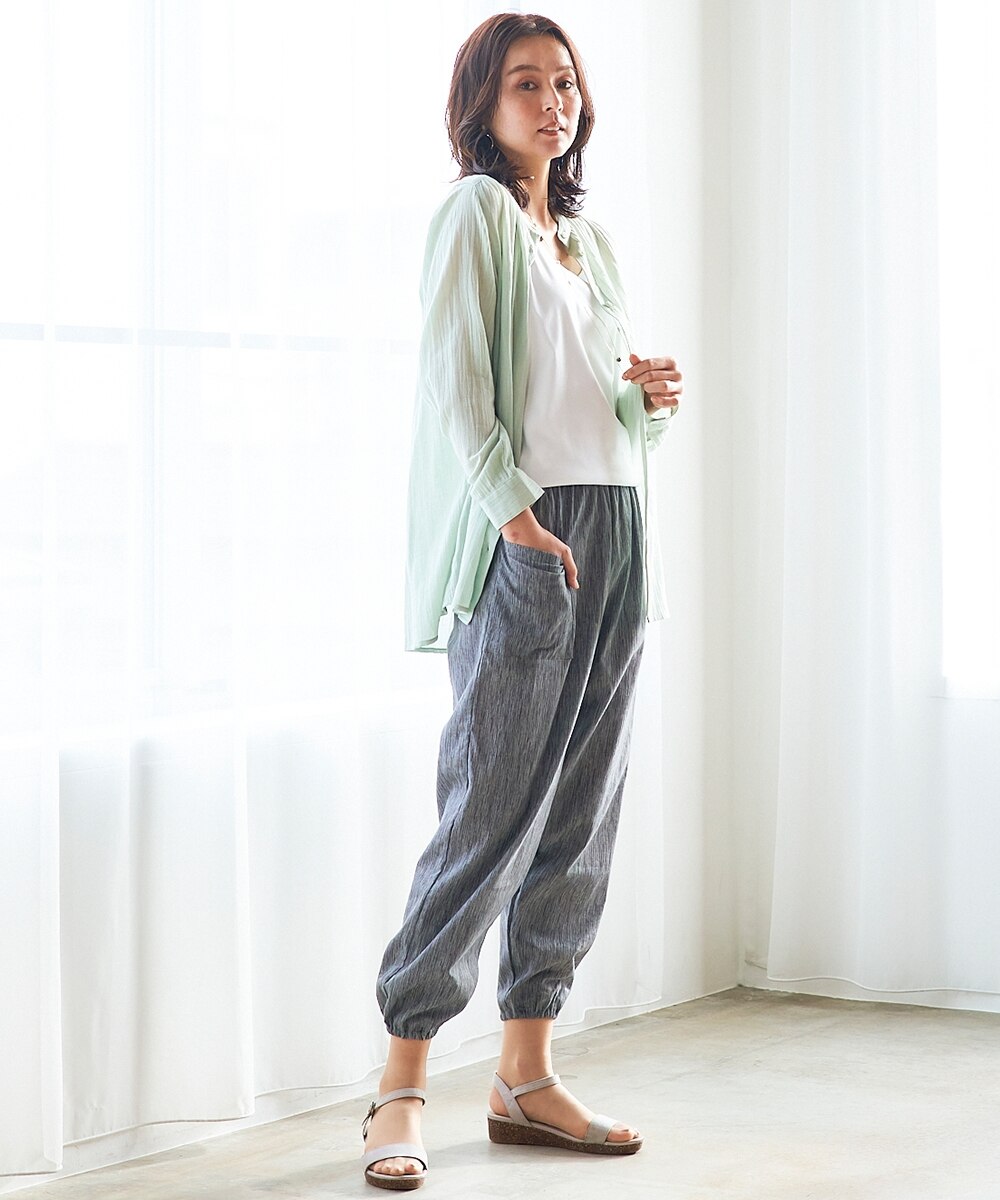 高島ちぢみ涼感もんぺパンツ【アトランダム】 通販【ニッセン】