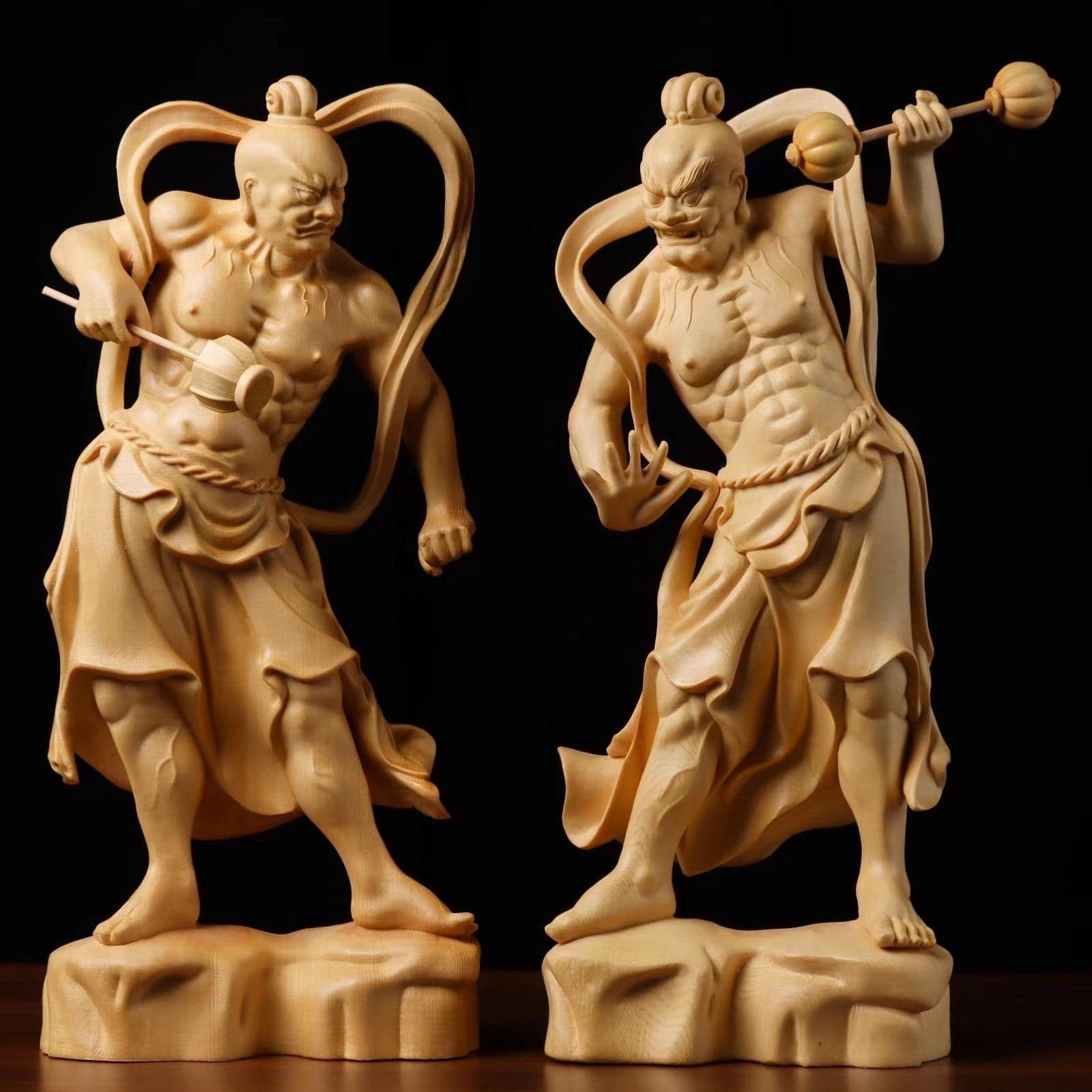 阿吽像 仁王像 2体セット 金剛力士像 仏像 骨董品 インテリア A140