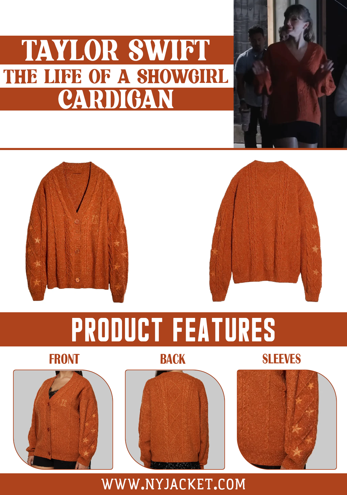 Taylor Swift The Life of a Showgirl Cardigan At 30% OFF