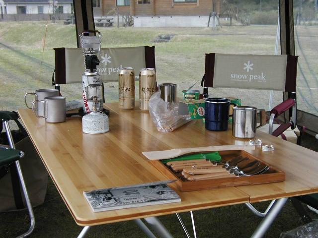 スノーピークワンアクションテーブルロング竹