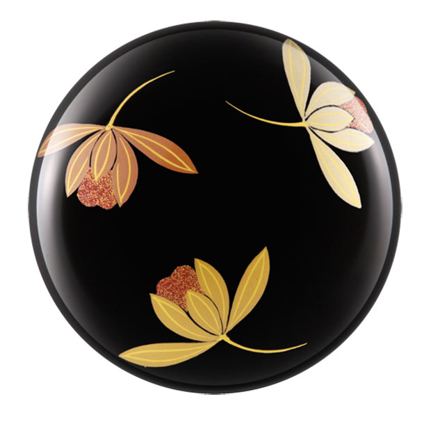 お膳 黒色 花模様 サイズ約540＊540＊200mm 10枚組みセット