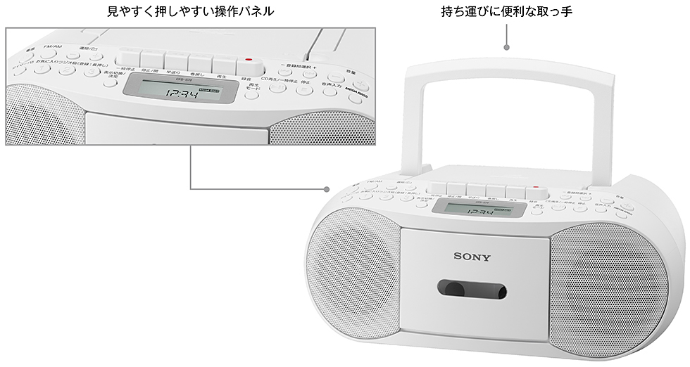 SONY CFD-S70 ポータブルCDプレーヤー ホワイト ソニー Amazon.co.jp