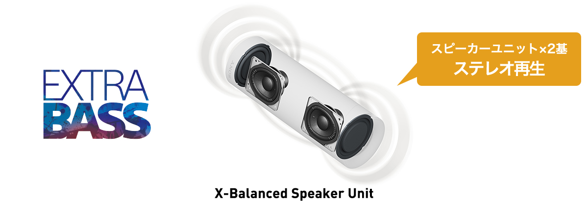 SRS-XB23 | アクティブスピーカー／ネックスピーカー | ソニー