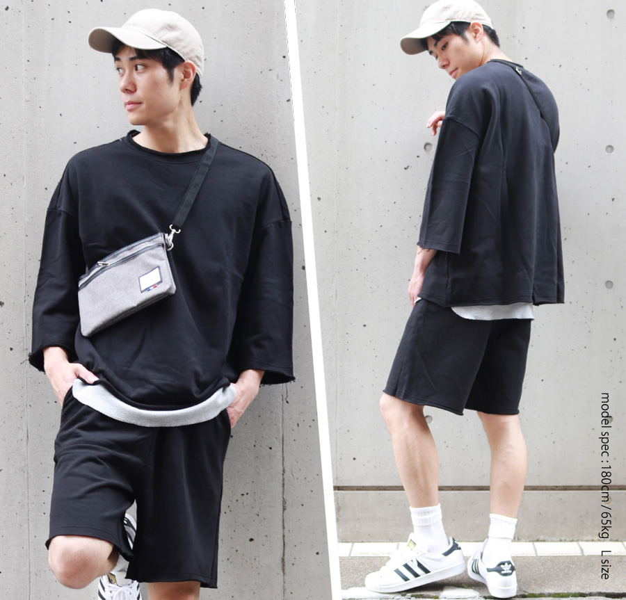 BABYLトレーナー&ハーフパンツセットアップ Lサイズ BABYLトレーナー