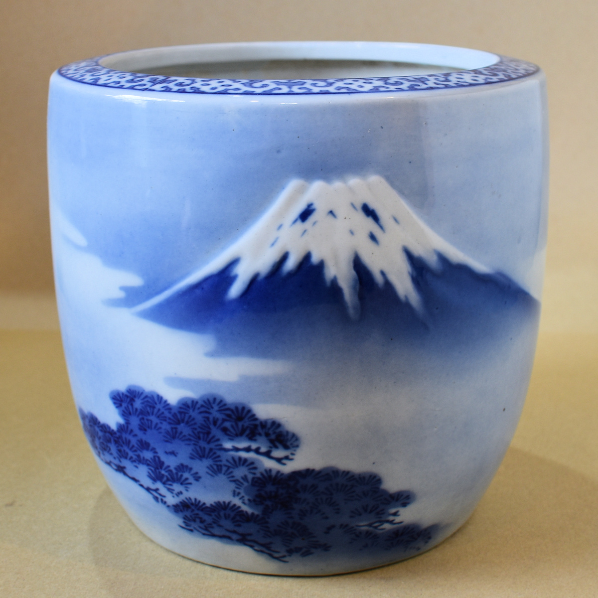 伊万里染付冊子に風景図火鉢 [B31582] 【公式通販】