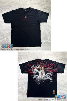 絡繰魂×ONE PIECE 赤髪のシャンクス 刺繍半袖Tシャツ 絡繰魂 242002 和