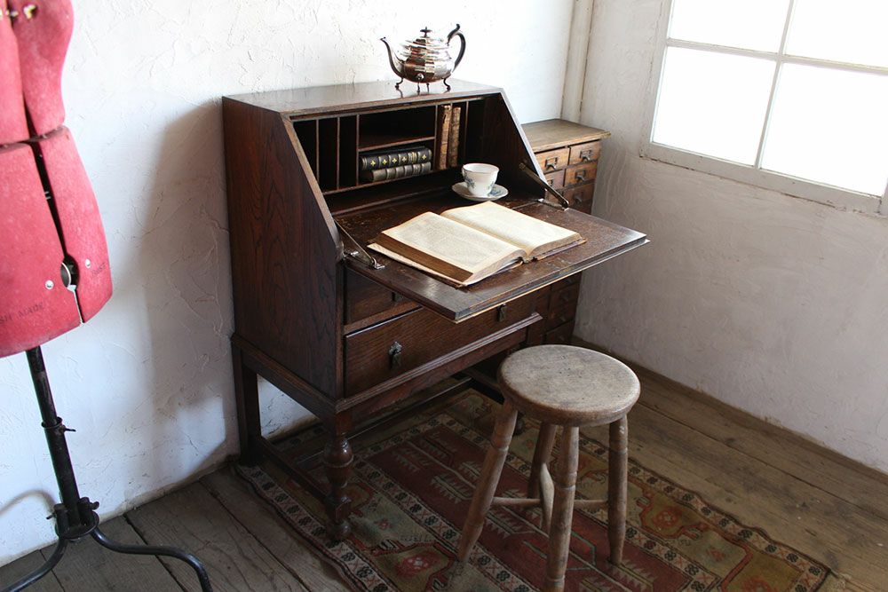 アンティークライティングビューローデスク イギリス | 雑貨と
