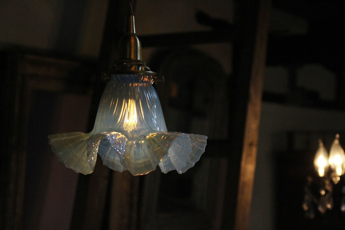 フェントン ハチミツ ランプシェード アンティーク オパールセント