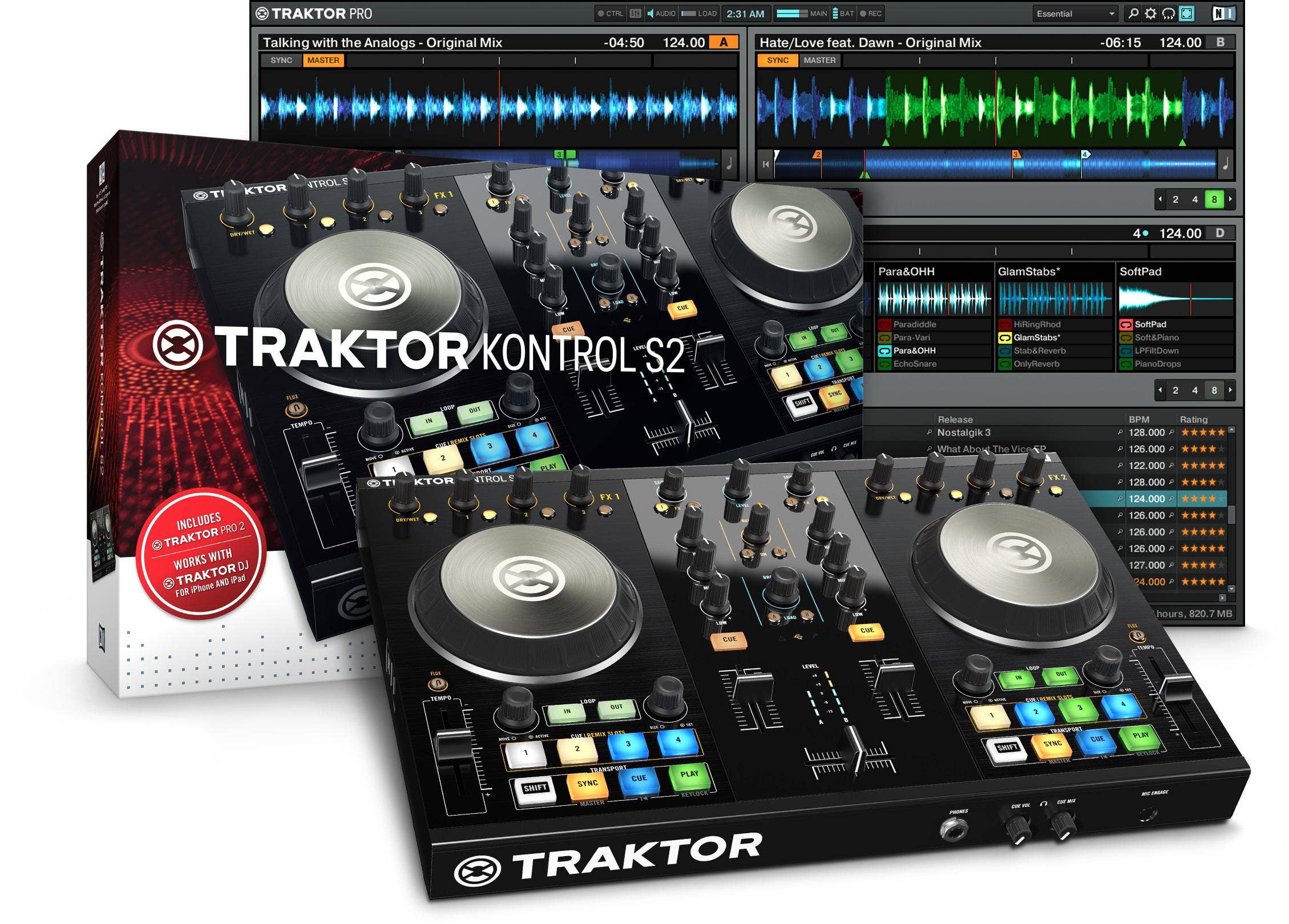 2デッキDJシステム TRAKTOR KONTROL S2 MK2 【公式通販】