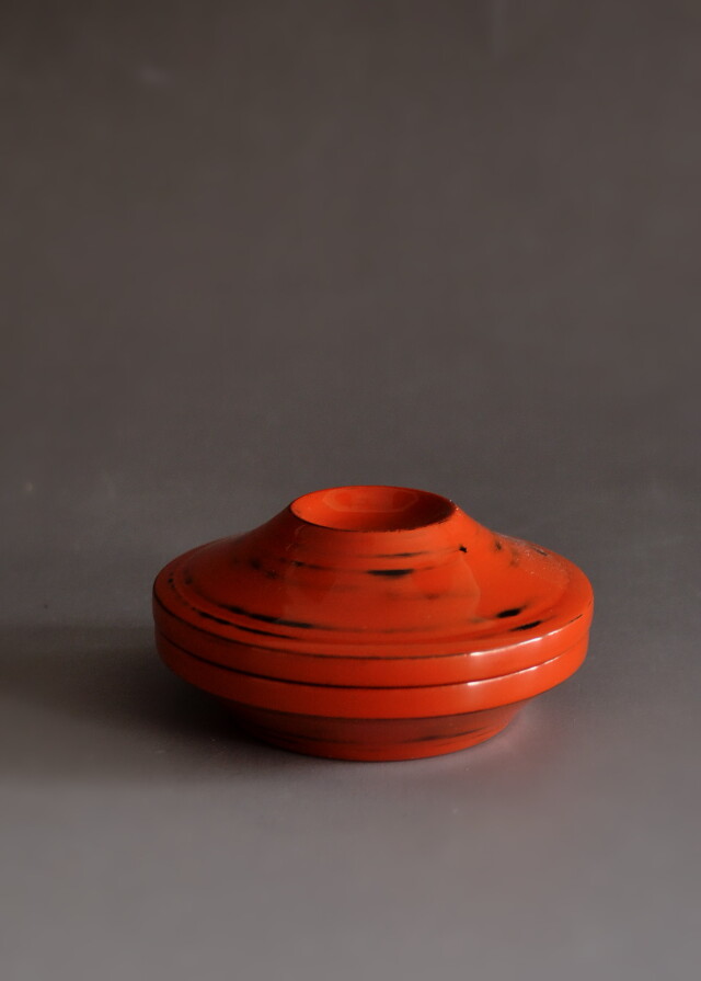 輪島塗 根来香合 東秋斎作 茶道具 茶道