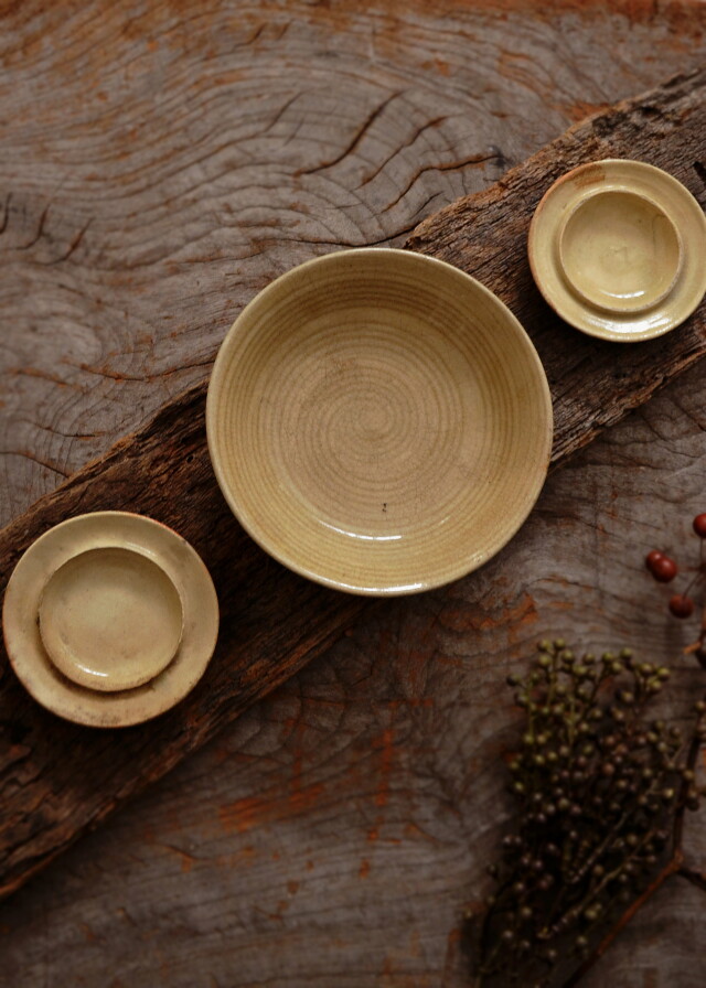 黄瀬戸 小皿 江戸時代 六枚 【公式通販】