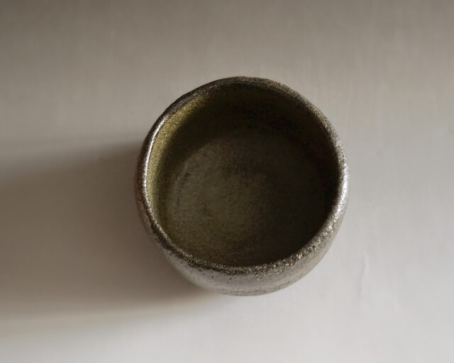 長次郎風折写し茶碗 小林太玄和尚御書付 佐々木昭楽作 茶道具 黒楽茶碗