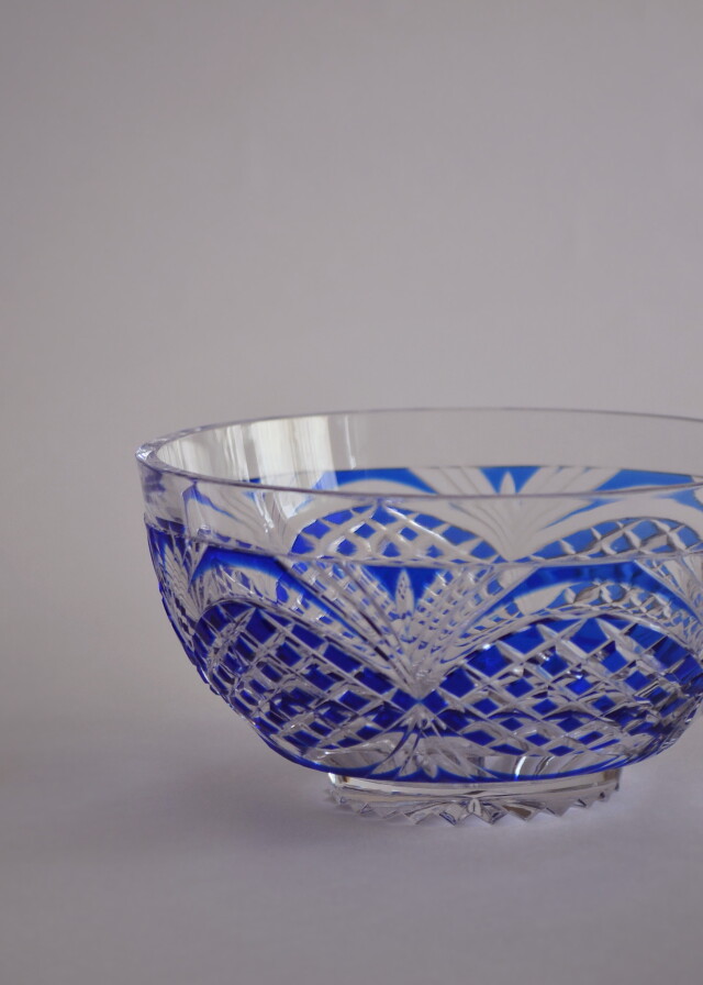 未使用品 希少品☆HOYA ホヤ 最高級 盛鉢 大鉢（切子、江戸切子、薩摩