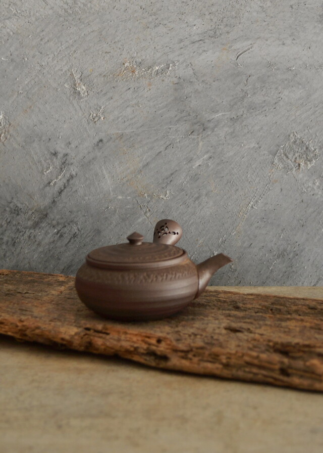 送料無料大正時代唐子図青華急須煎茶道具