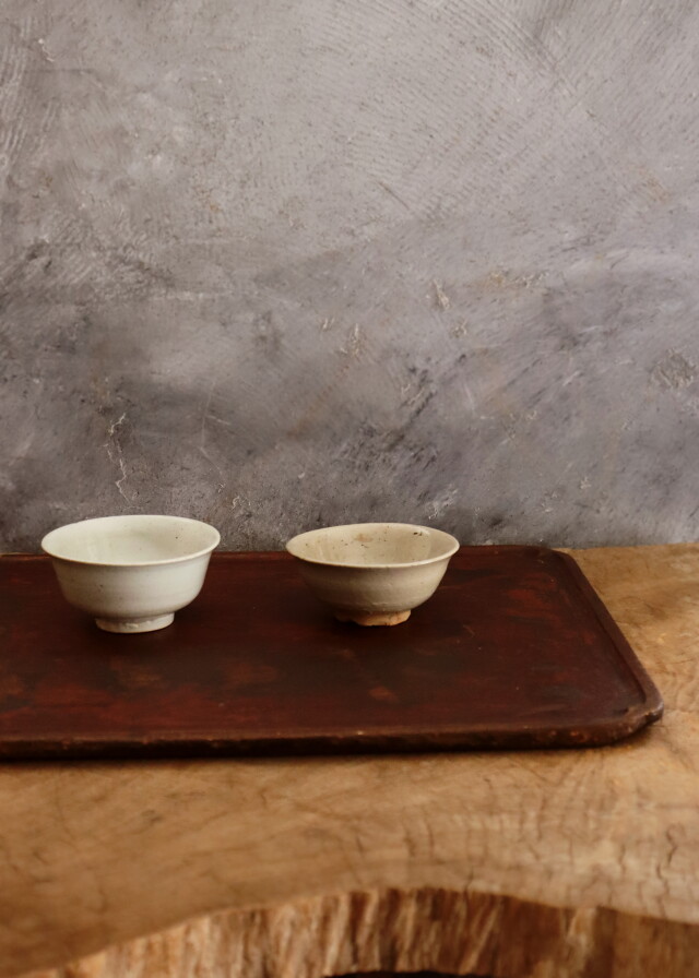 陶芸家が所持していた茶碗 李朝白磁茶碗 銘「おはぐろ」 李朝 白磁片口