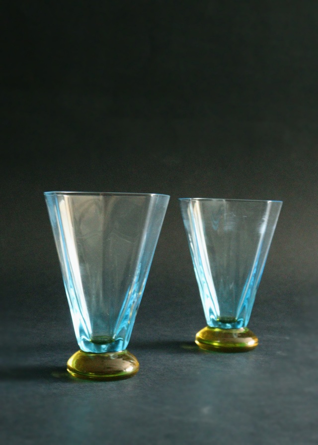 ベネチアングラス 2客セット モダン アート Antique Sam's Collection