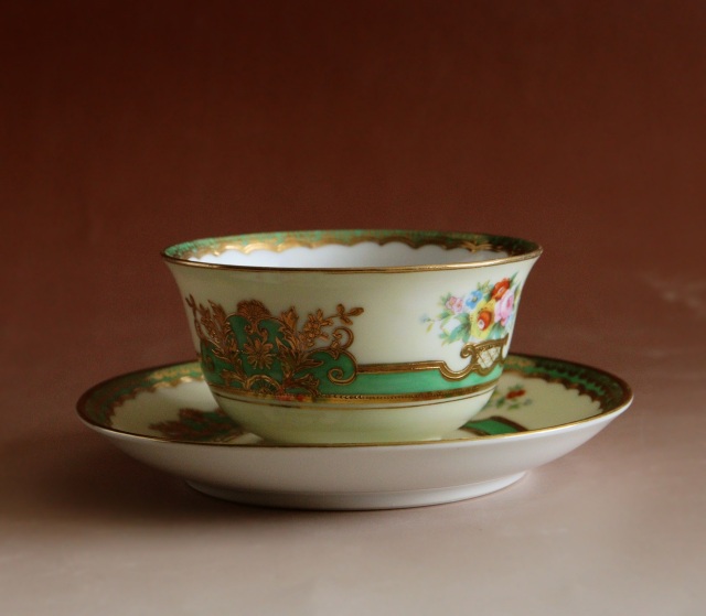 オールドノリタケカップ＆ソーサー トリオ シュガーポット クリーマー