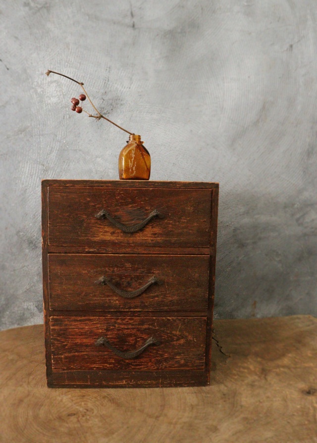 れいちゃん 箪笥 古材 古金具 引き出し 隠し箱 手提げ 飾り棚 れい