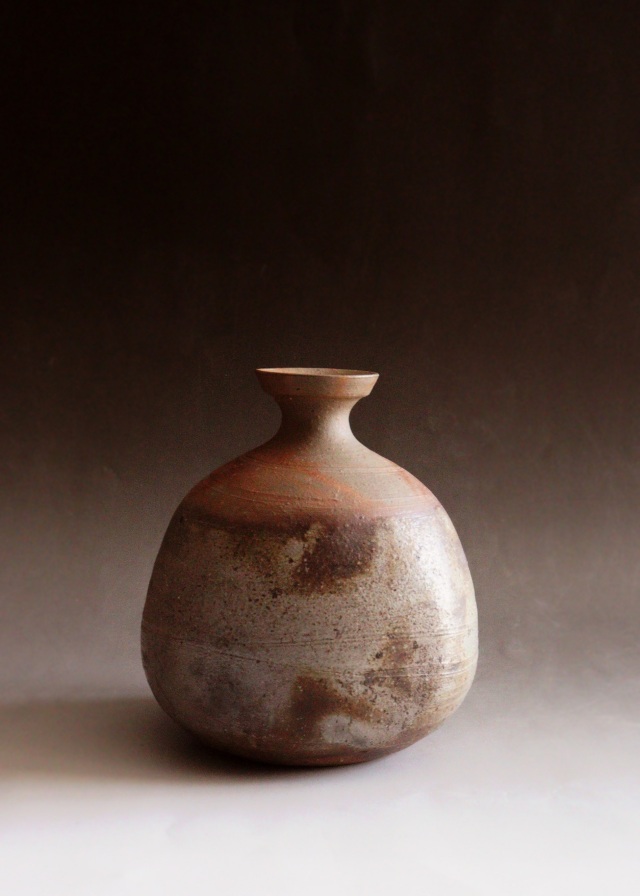 花器 備前焼 興楽園 木村長十郎 友敬 【備前焼】【木村長十郎友敬】作