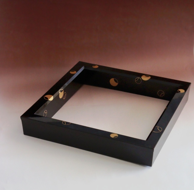 B280960]京塗師 堀井胡春 網千鳥文蒔絵 中棗 共箱◇茶道具/茶器/茶入