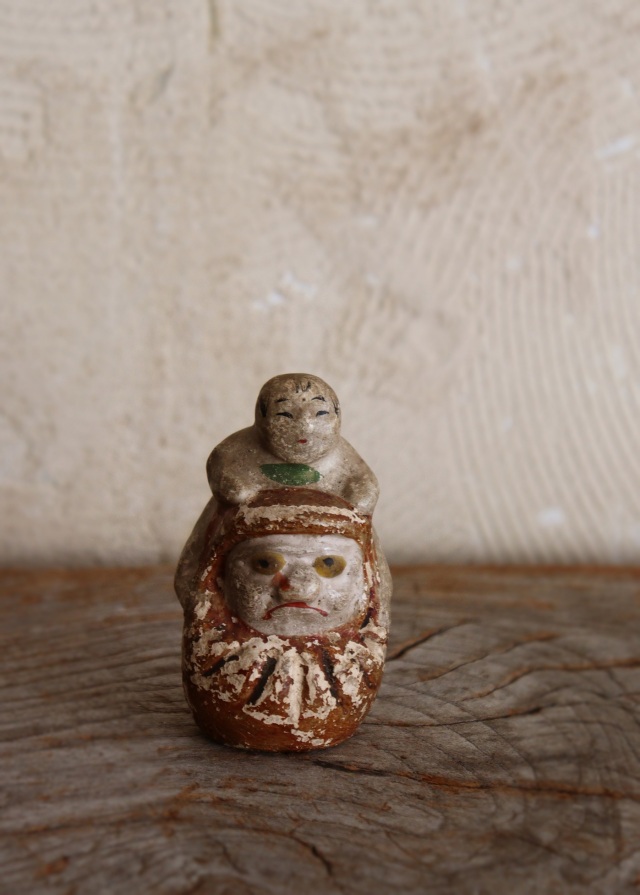 郷土人形 アンティーク 童子担ぎ達磨 ダルマ 民藝 郷土玩具 土人形