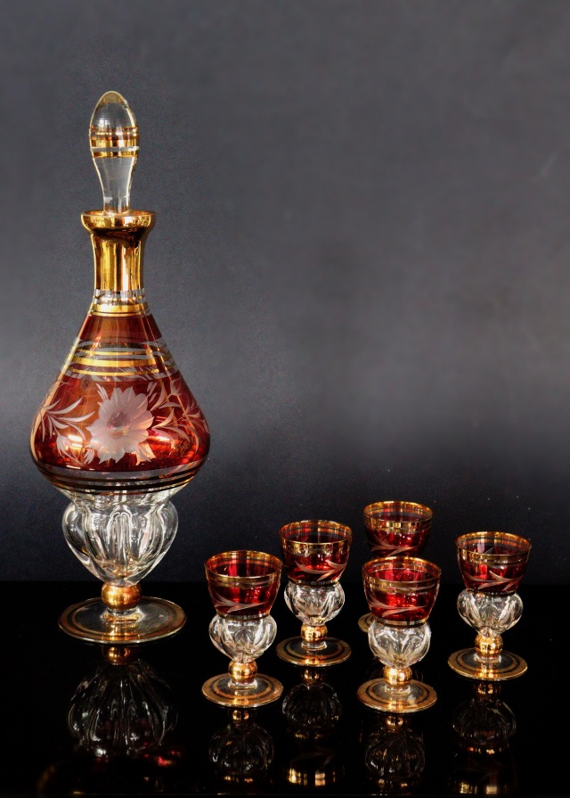 ボヘミアグラス デキャンタ Bohemia Glass デキャンタとグラスセット