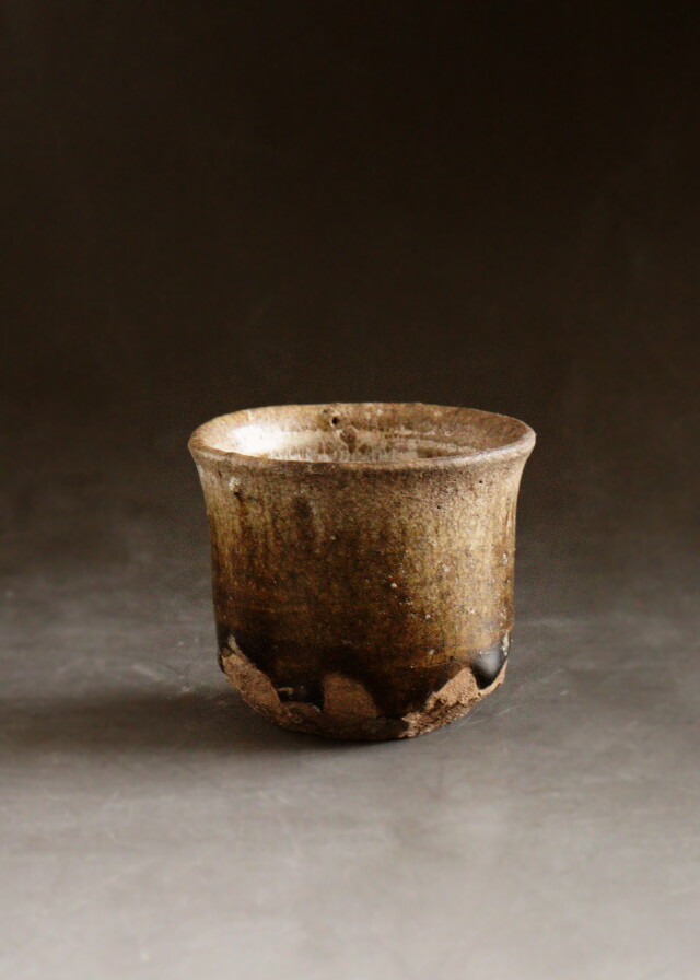 斑釉 盃 ぐい呑み ちょこ 酒器 古道具 アンティーク 斑釉 盃 ぐい呑み