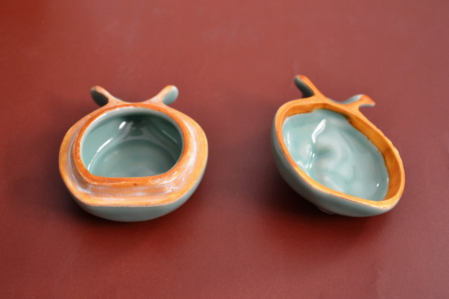 Antique Sam's Collection 袋鼠香合 青磁香合 桃山窯 干支香合