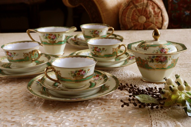オールドノリタケ カップ&ソーサー 4客(1935年製)ティーセット