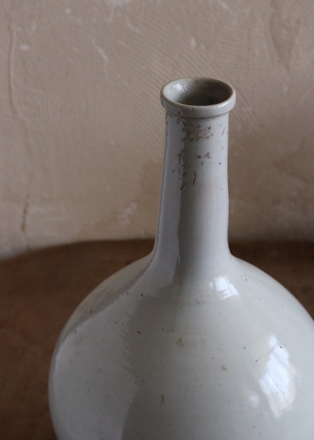 無地白磁瓶 徳利 高麗 李朝 朝鮮 陶磁器 伊万里 有田 無地白磁瓶 徳利