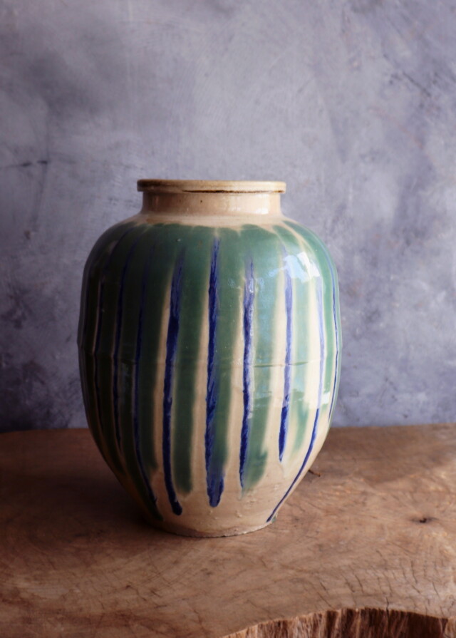 信楽焼 大壷 [B23301] 水瓶 陶磁器 壷 茶壷 茶道具 雨だれ 信楽焼 大壷