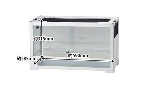 SANKO ガラスケージ 中型 ホワイト60.5×45.5×45.2 SANKO ガラスケージ