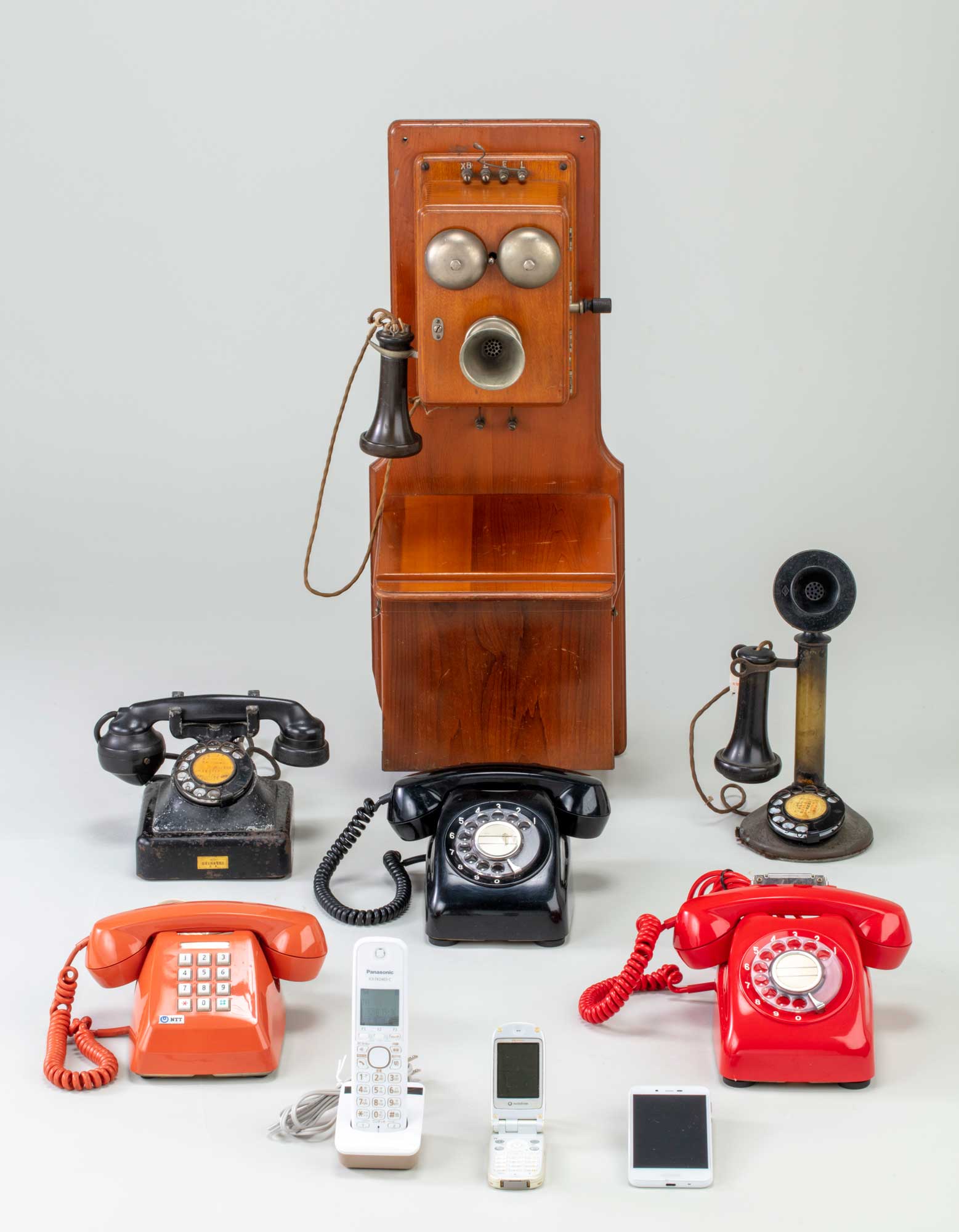 昭和レトロ デルビル磁石式壁掛電話機 ベル鳴ります アンティ