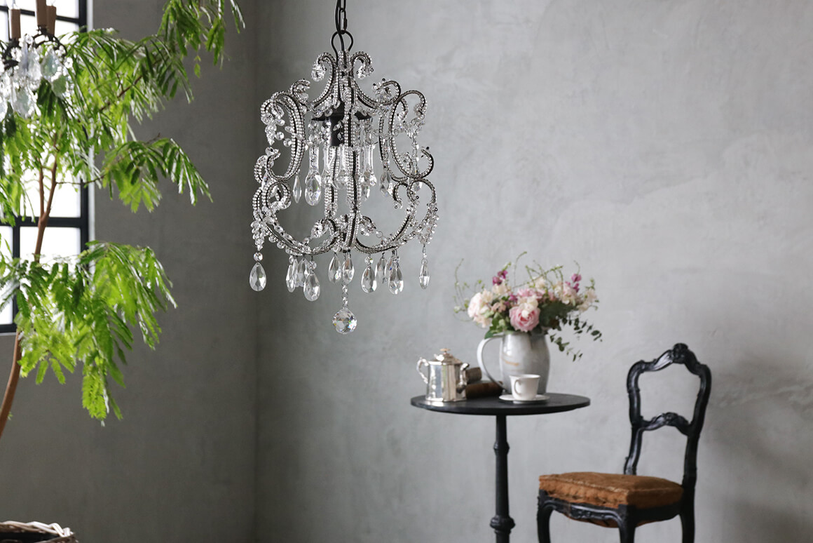 専用】サラグレース シャンデリア 1灯Juliaシャビーグレー LED 未開封