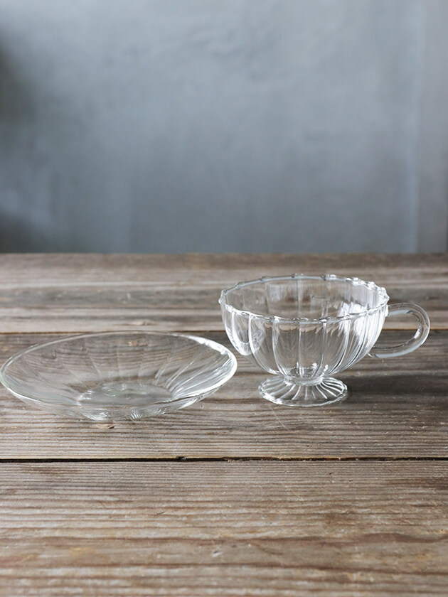 ガラスカップ＆ソーサーElegance200ml