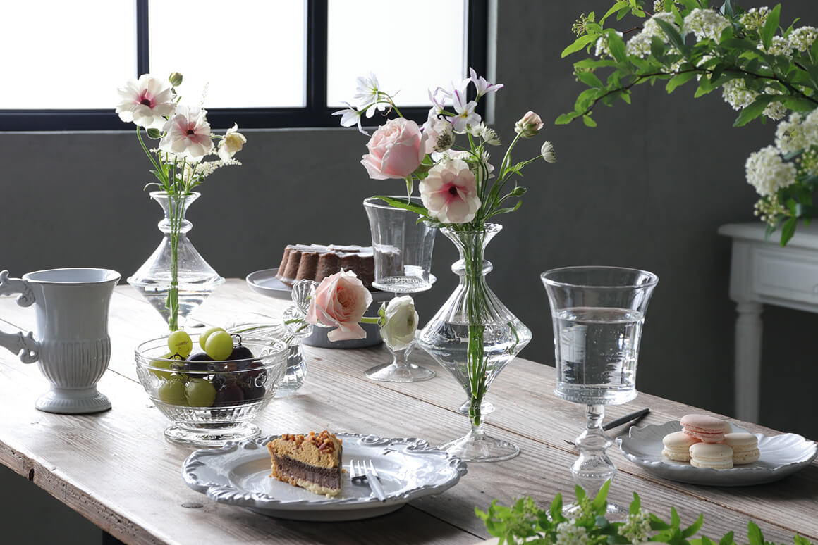 ガレ風 花瓶 ガラス細工 グレープ フラワーベース アンティーク 西洋