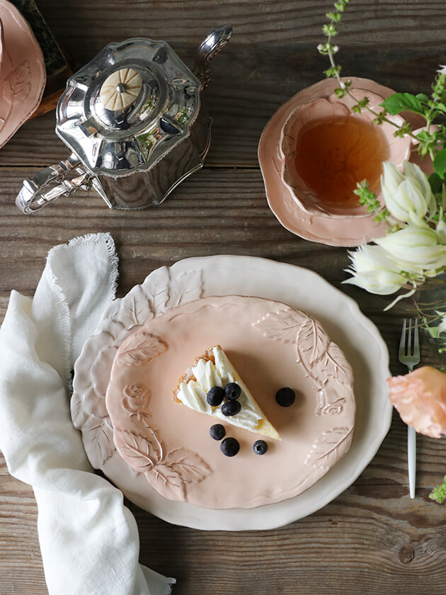 森一洋 備前焼 食器 花びら 陶器 プレート 大皿 森一洋 備前焼 食器