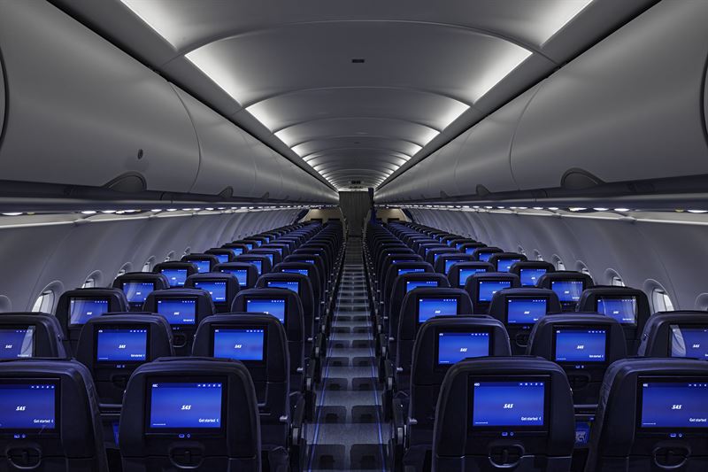 SAS brand new Airbus A321 Long Range first flight - SAS