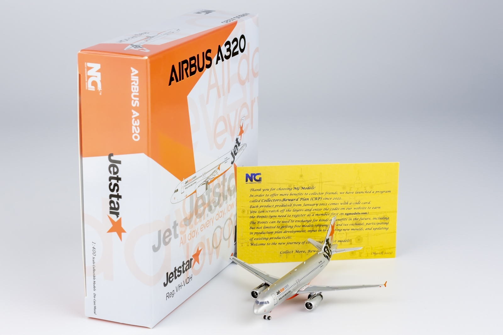 航空機・ヘリコプター NG models 1/400 Jetstar A320-200 VH-VFF