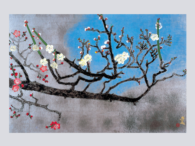 平和祈念館 伝統手摺木版画 小倉遊亀 筆 「 観自在 」 99/150 平和祈念