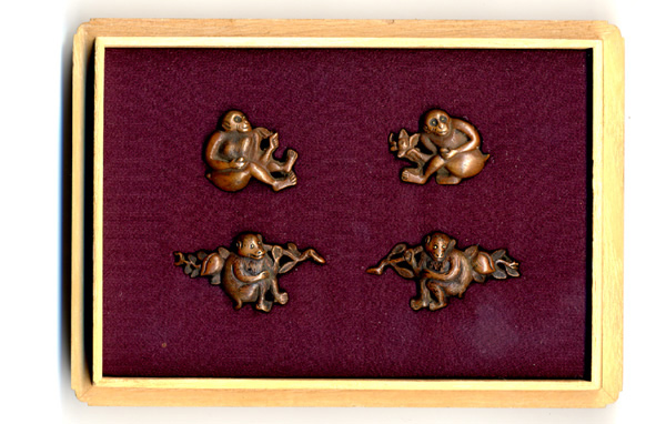 目貫 猿揃い目貫 無銘（ME-08031）｜刀・日本刀の販売なら日本刀専門店