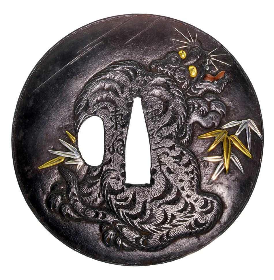 鍔 銘 遊洛斎赤文 竹虎図(TU-040219)｜刀・日本刀の販売なら日本刀専門